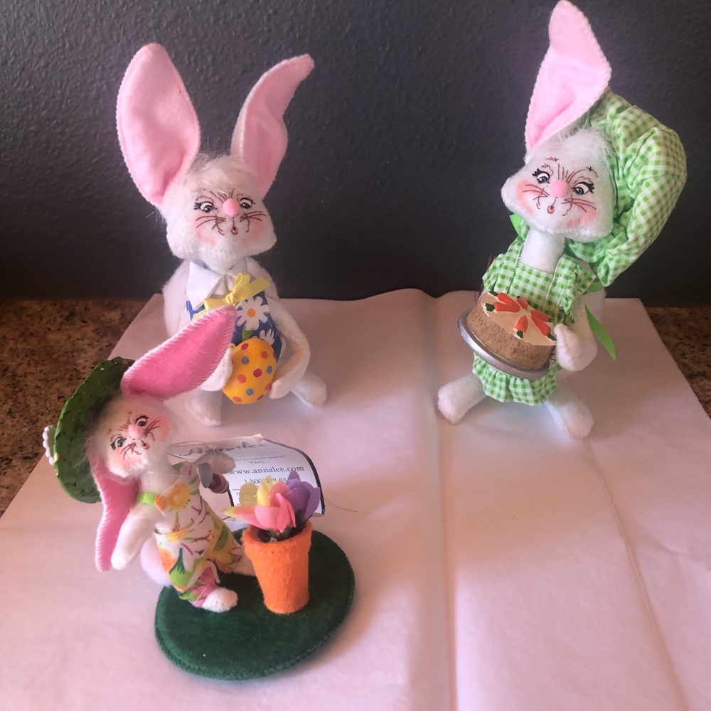 Analee vintage collectible Easter bunny dolls